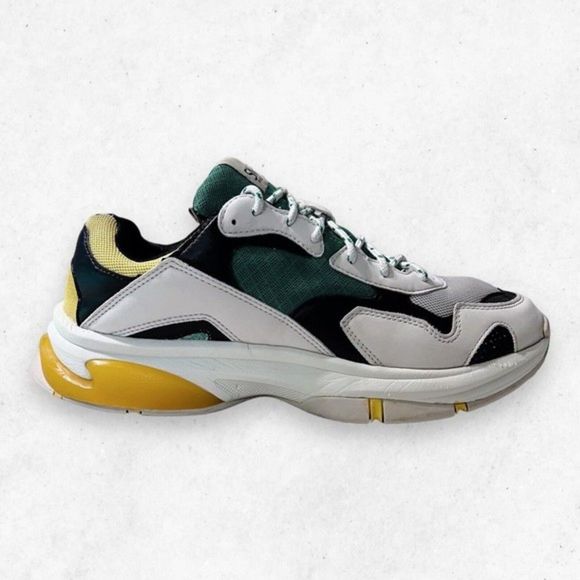 SNKR Project Park Avenve Men's Casual Sneakers Green Yellow‎ Size 12 SNKR1807 - Picture 1 of 11